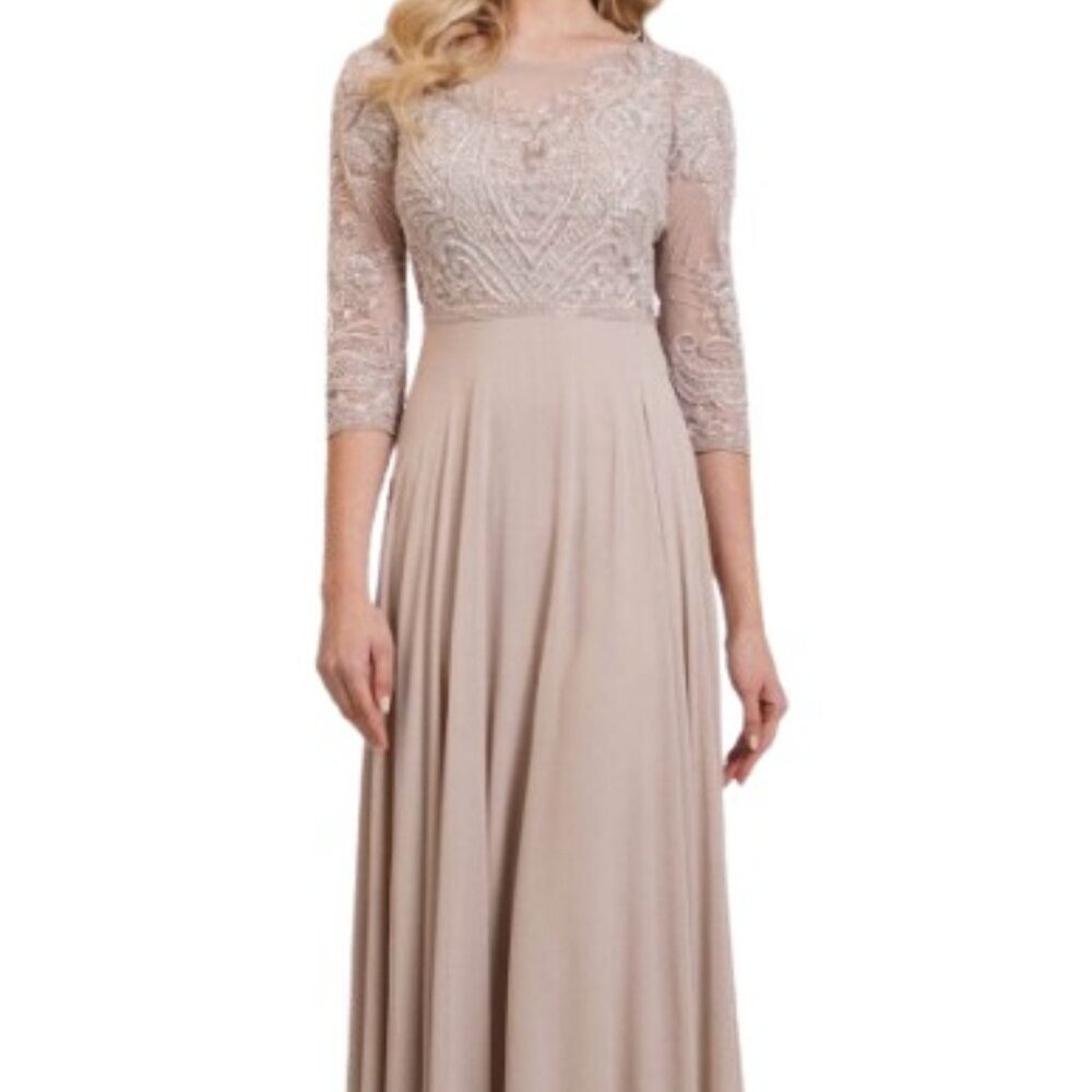 SALE NWT Marsoni by Colors MV1322 Lace Mother of the Bride Champagne Size 10